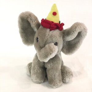 Elephant Plush Polka Dot Hat Fun Farm San Fancisco Stuffed Plush Korea 1982